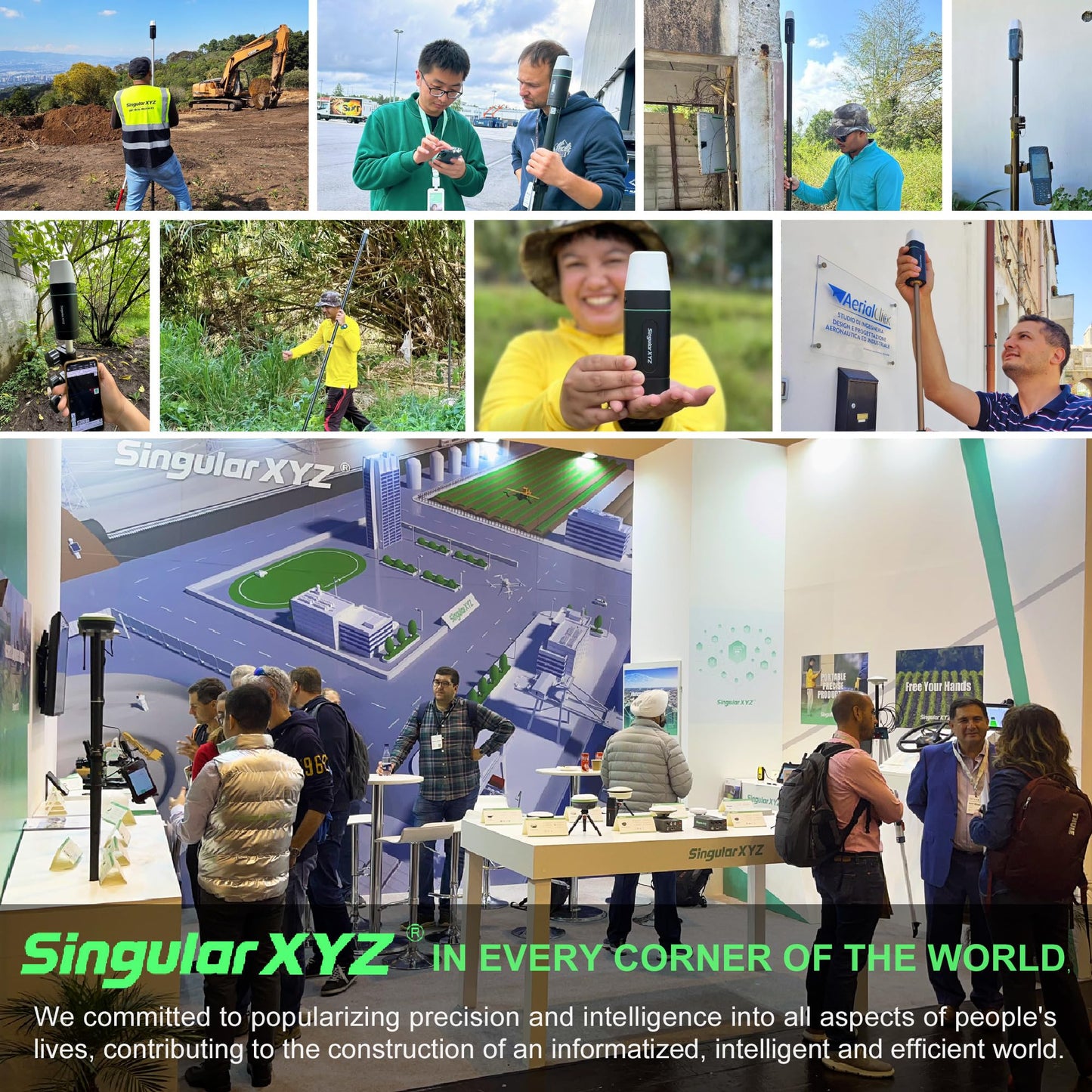 RTK GNSS Survey Equipment with Network RTK Rover, Handheld Controller and Survey Software, GNSS RTK GPS with 60° Tilt and Built-in IMU, for Construction and Geodetic or Land Survey Layout Planning