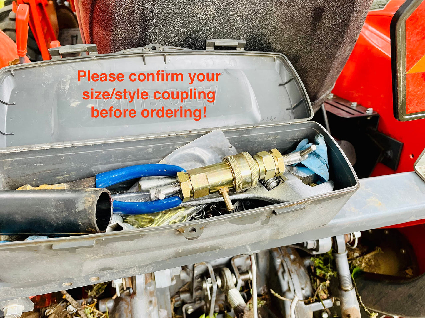 The Original Hydraulic Quick Coupling Pressure Decompression Relief Release Tool 1/2" Ag/Pioneer/Poppet Size fits models of Kubota, John Deere, Other Compact Tractors