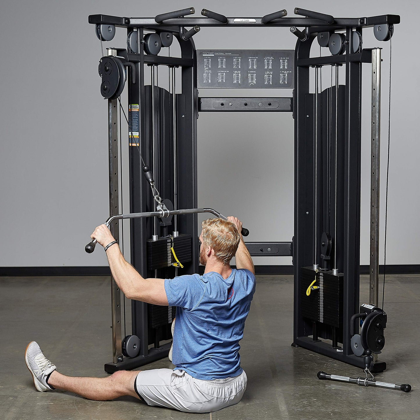 REP Fitness 48-Inch Lat Bar, Solid Pro Style Cable Attachment for Pulldown, Row, Arm, Bicep, Back, Shoulder, Strength Training, Home Gym Equipment, Pulley System Workout Handle Accessory