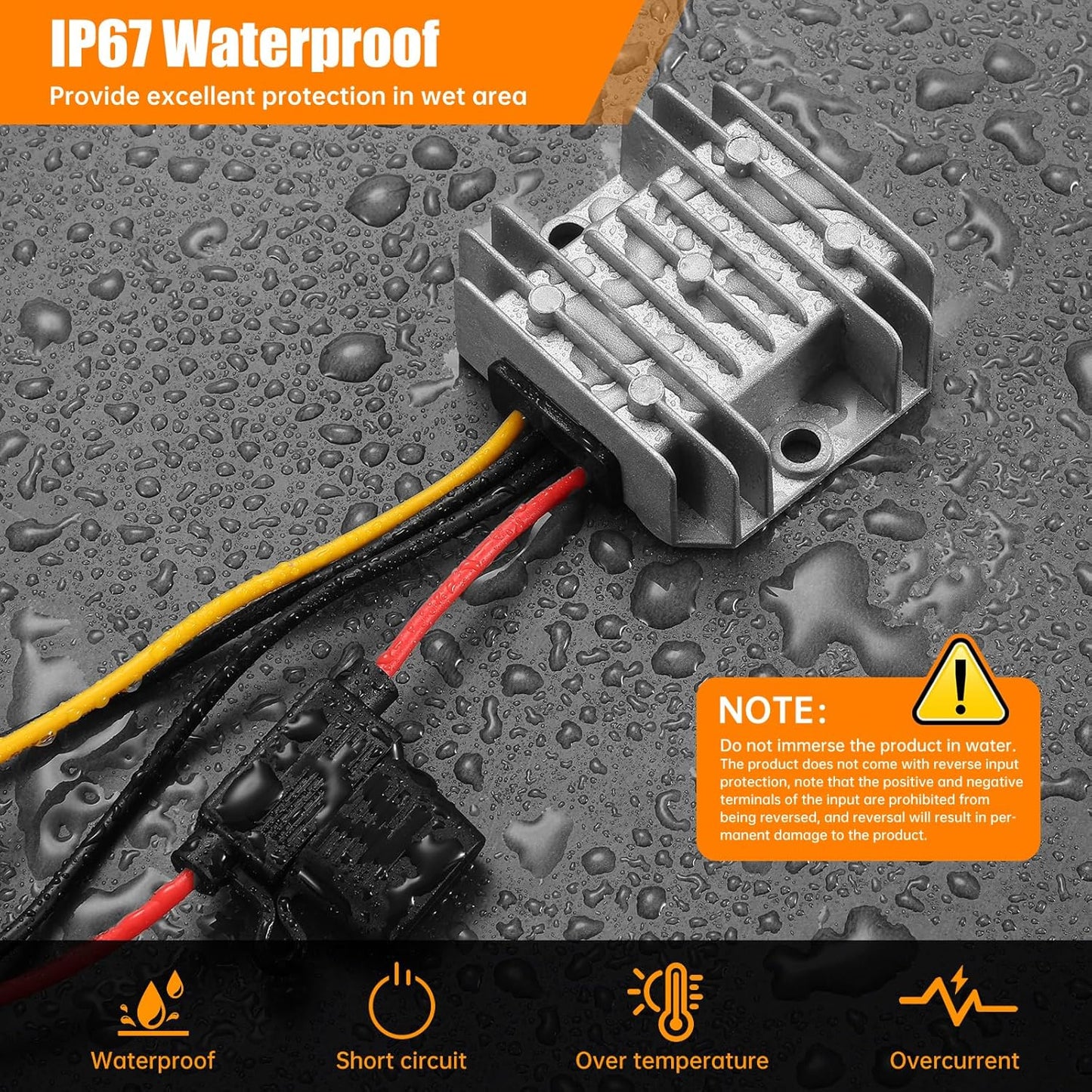 MZHOU 12V 10A IP67 120W Waterproof Power Supply - Certified Transformer - Overload/Short-Circuit Protection - Perfect