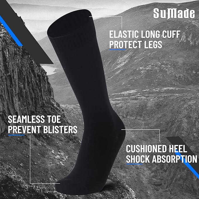 Waterproof Socks, Men Women Knee High Hiking Kayaking Socks 1 Pair