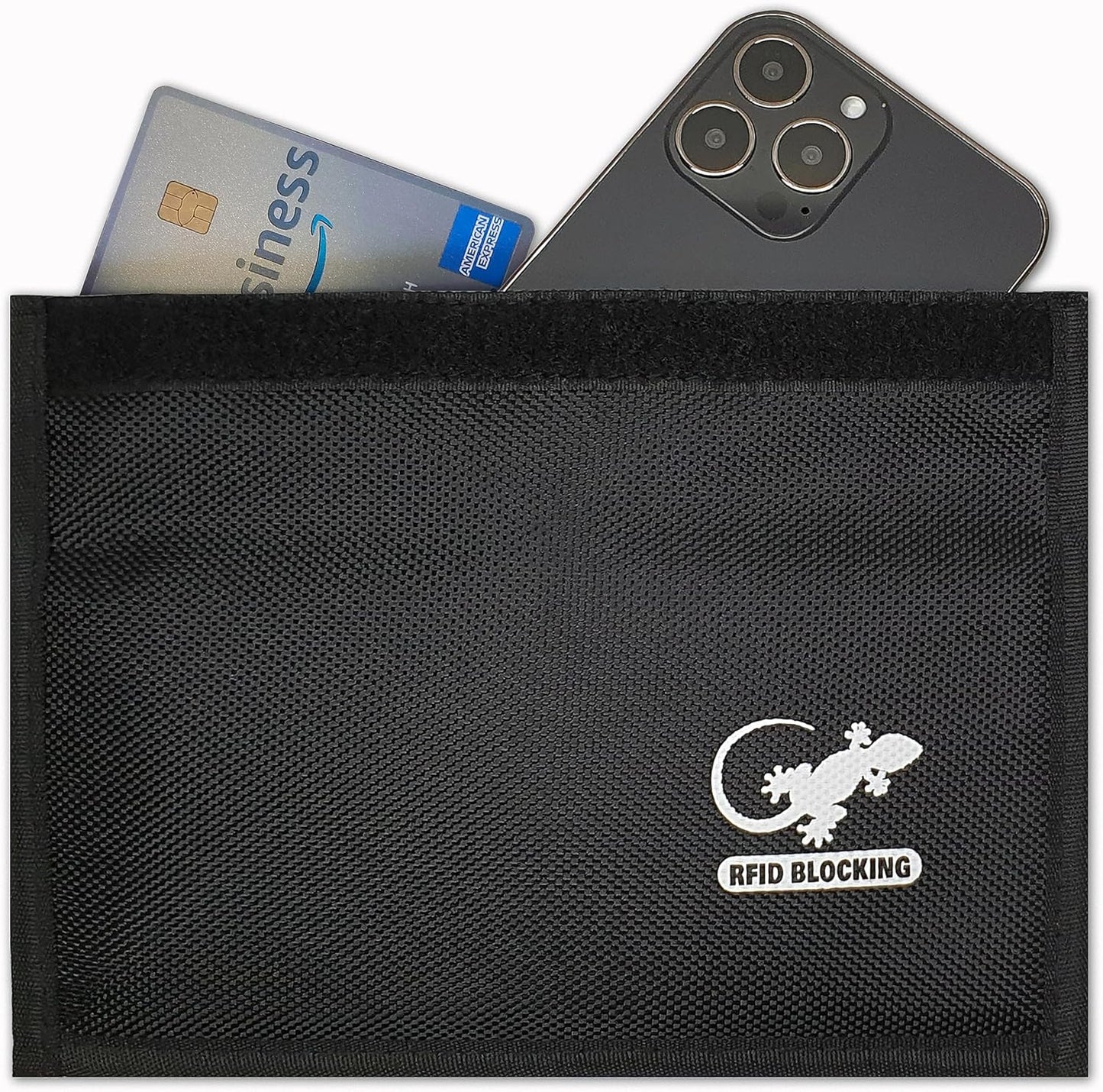 Gecko Travel Tech RFID Faraday Bag - GPS, RFID, and EMP Signal Blocker | Nylon Shielding Pouch for Cell Phone Privacy