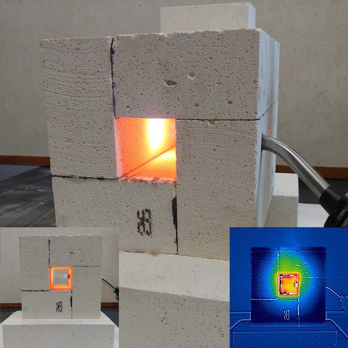 Insulating Fire Brick, 3000F Rated, Single, 9" x 4.5" x 2.5", 3130P