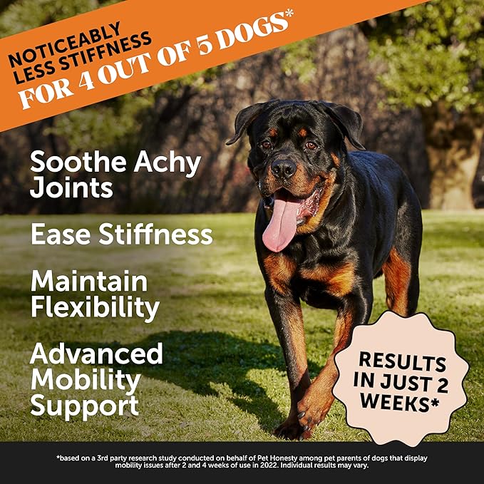 Hip & Joint Health Max Strength - Natural Joint Supplement for Dogs Chews - Glucosamine, Omega-3s, Chondroitin, Green Lipped Mussel - Help Improve Mobility, May Reduce Discomfort (90 ct)