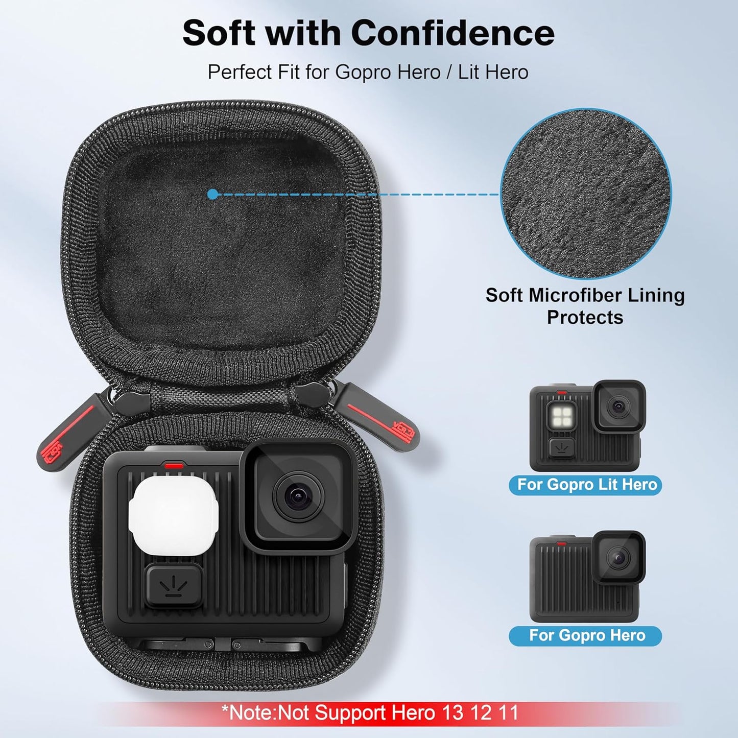 4K/ STARTRC VCR Carrying Case for gopro Hero Lit Hero Accessories Hard Shell PU Cover Protection Storage MINI Bag