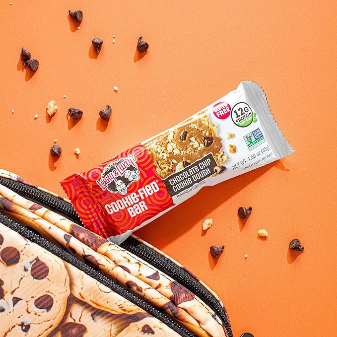 Lenny & Larry's Cookie-fied Bar ??Chocolate Chip Cookie Dough Vegan Protein Bars 9x45g ??Healthy Snacks with 12g Plant Protein & 5g Fiber ??Gluten free Power Bar, Keto Friendly, Non-GMO & Vegan