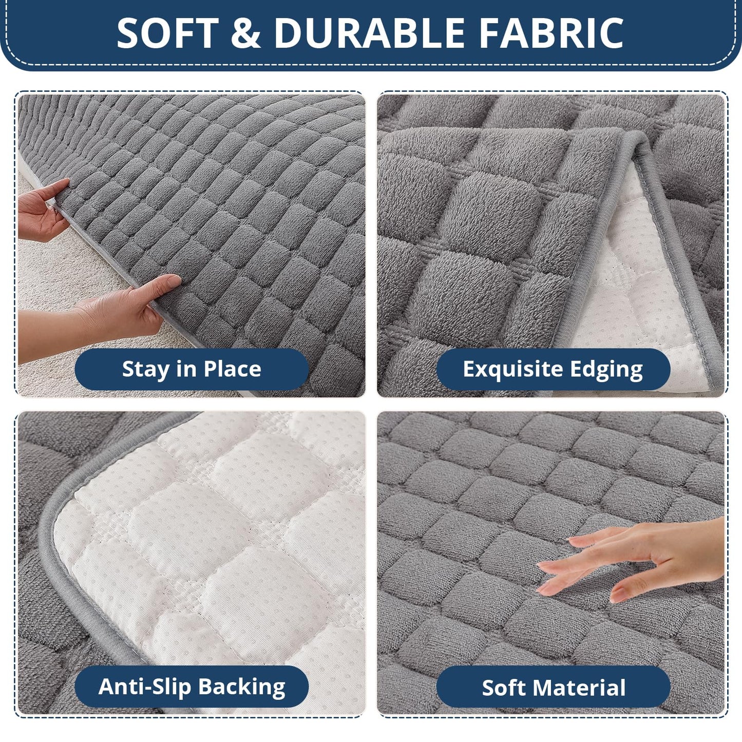 OstepDecor Faux Fur Couch Covers, Sofa Cover Washable, Super Soft Plush Couch Blanket Cover, Thick Cozy Sofa Slipcovers Furniture Protector for Couches and Sofas (27.6" x 70.9", Dark Grey)