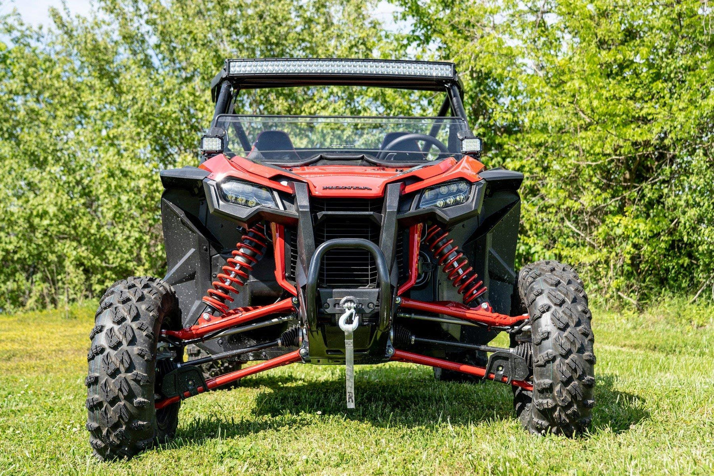 Rough Country 4,500 LB Winch Mount Kit for Honda Talon - Bolt-On Plate with RS4500S UTV Winch & Synthetic Rope