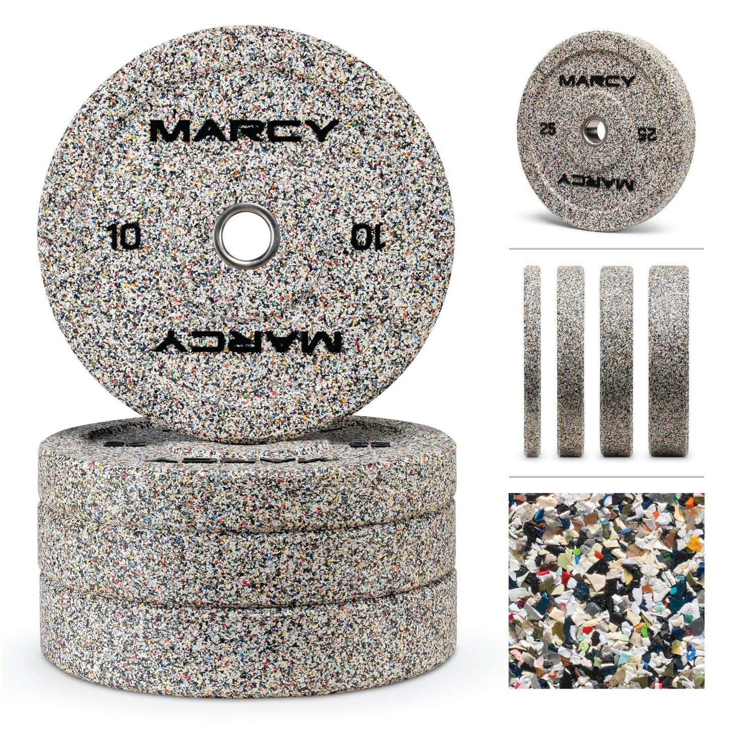 Marcy 2" High Bounce Olympic Bumper Plate for Strength Training Weightlifting Workout Weight 45-lb MCPB-045