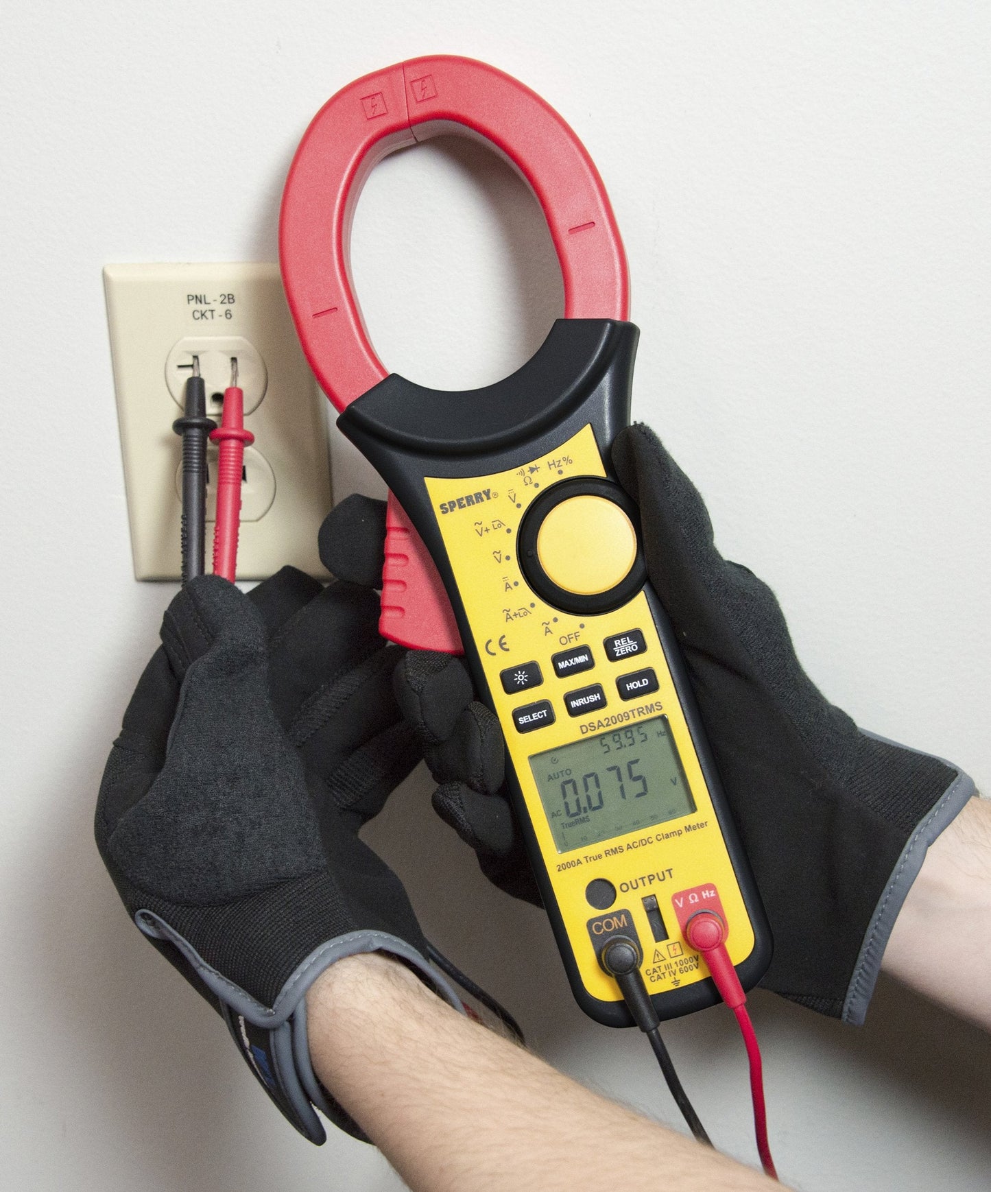 Sperry Instruments DSA2009TRMS True Rms Digisnap Digital Clamp Meter, 750VAC/1000VDC, 2000A