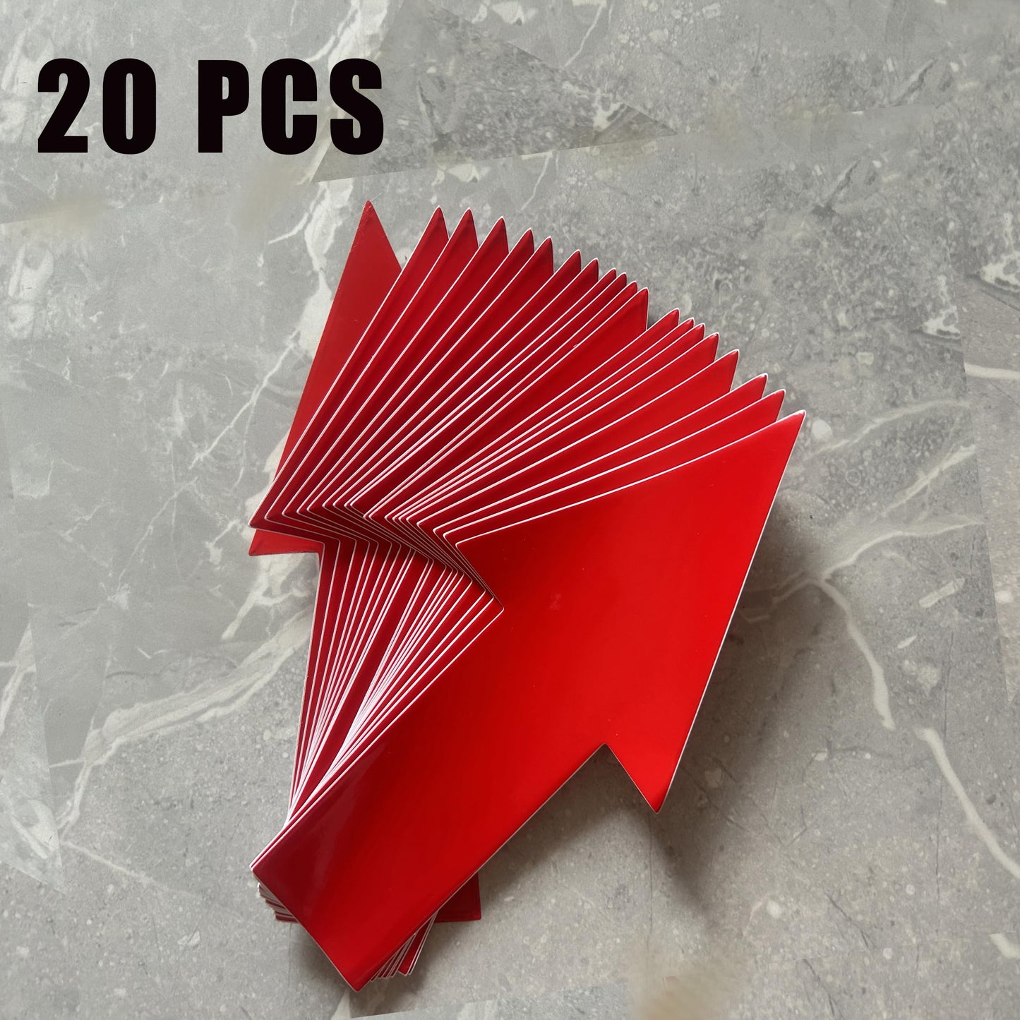 8 x 4 in (10 X 20 CM) Arrow Floor Sticker, PVC Removable Self-Adhesive Arrow Sign Sticker, Waterproof Wall Marking, Road Indication Sign (Red)