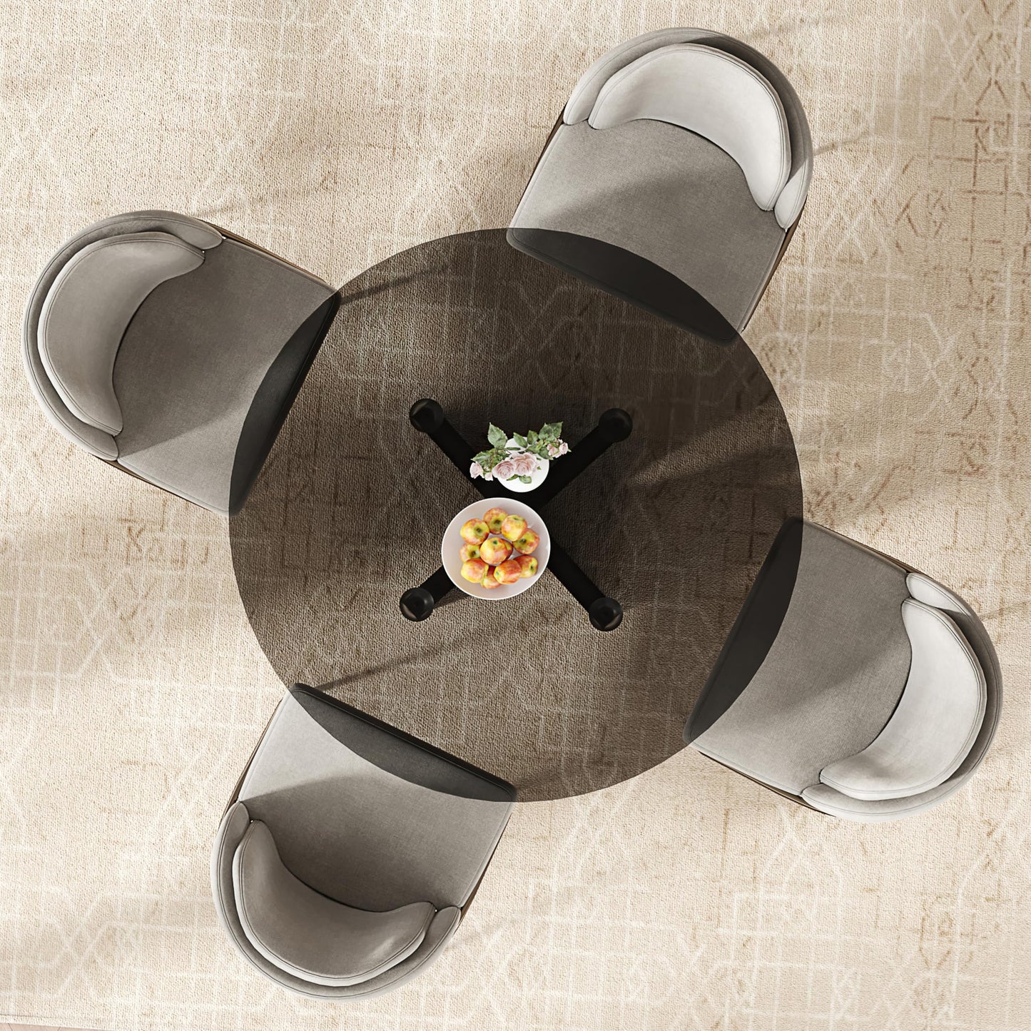 FUSHIAIPTC Heavy Duty Dining Table Base, 30 Inch Metal Leg, Modern Reinforced Steel Office Base, Glass, Wood and Marble Table Tops are All Adaptable