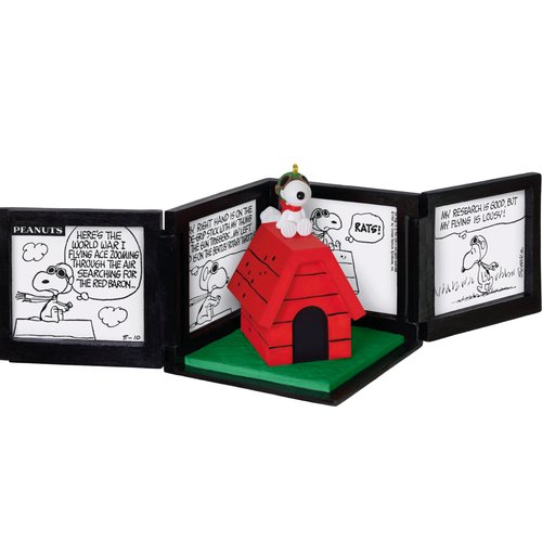 Hallmark Keepsake Peanuts Christmas Ornament, Peanuts 75th Anniversary Snoopy as The Flying Ace Musical