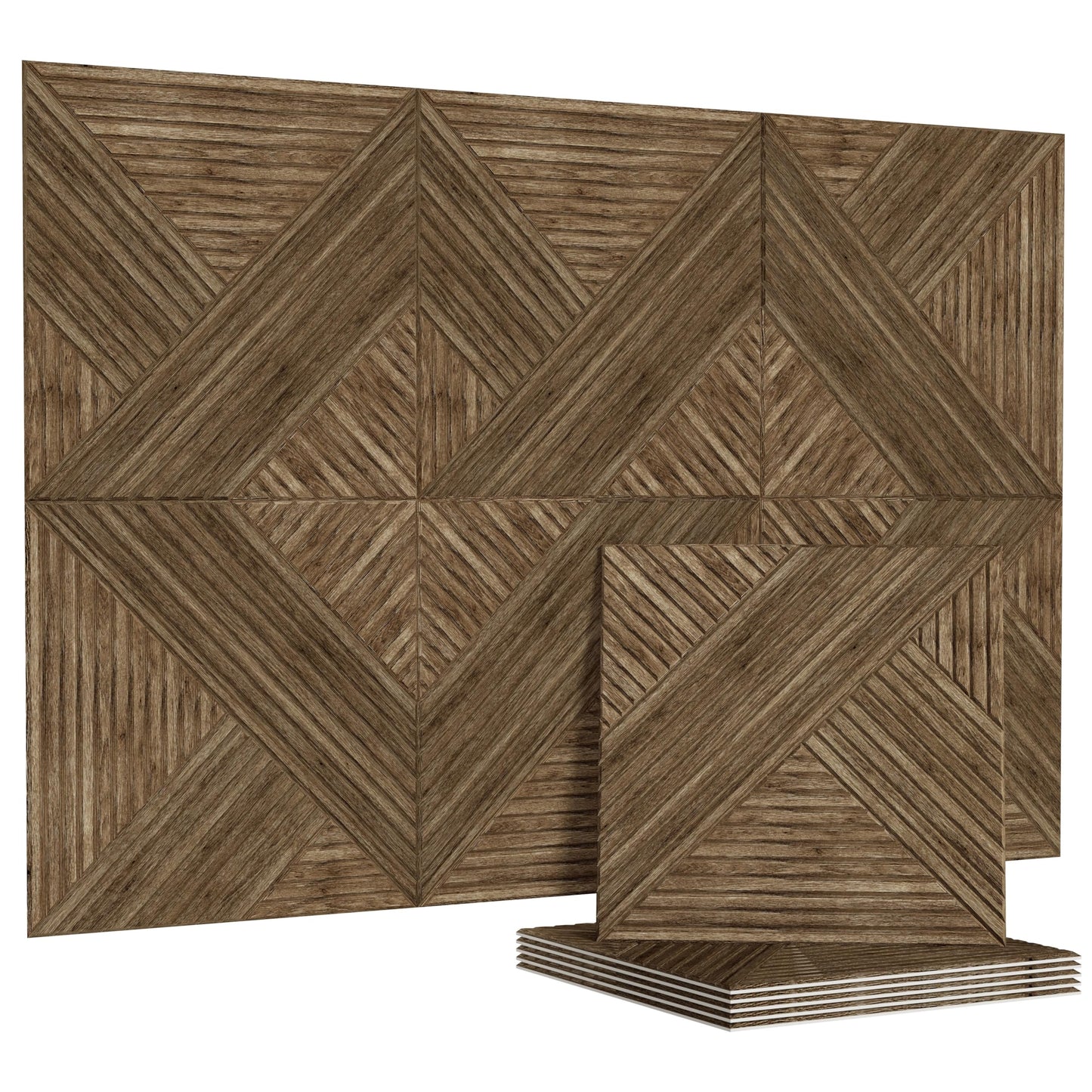 Acoustic Panels Sound Absorbing, 23.6×23.6 Inch 6 Pcs, Acoustic Wall Panels for Medium to Large Rooms, Decorative Sound Treatment for Echo Reduction in Home Offices, Bedrooms & Recording Studios