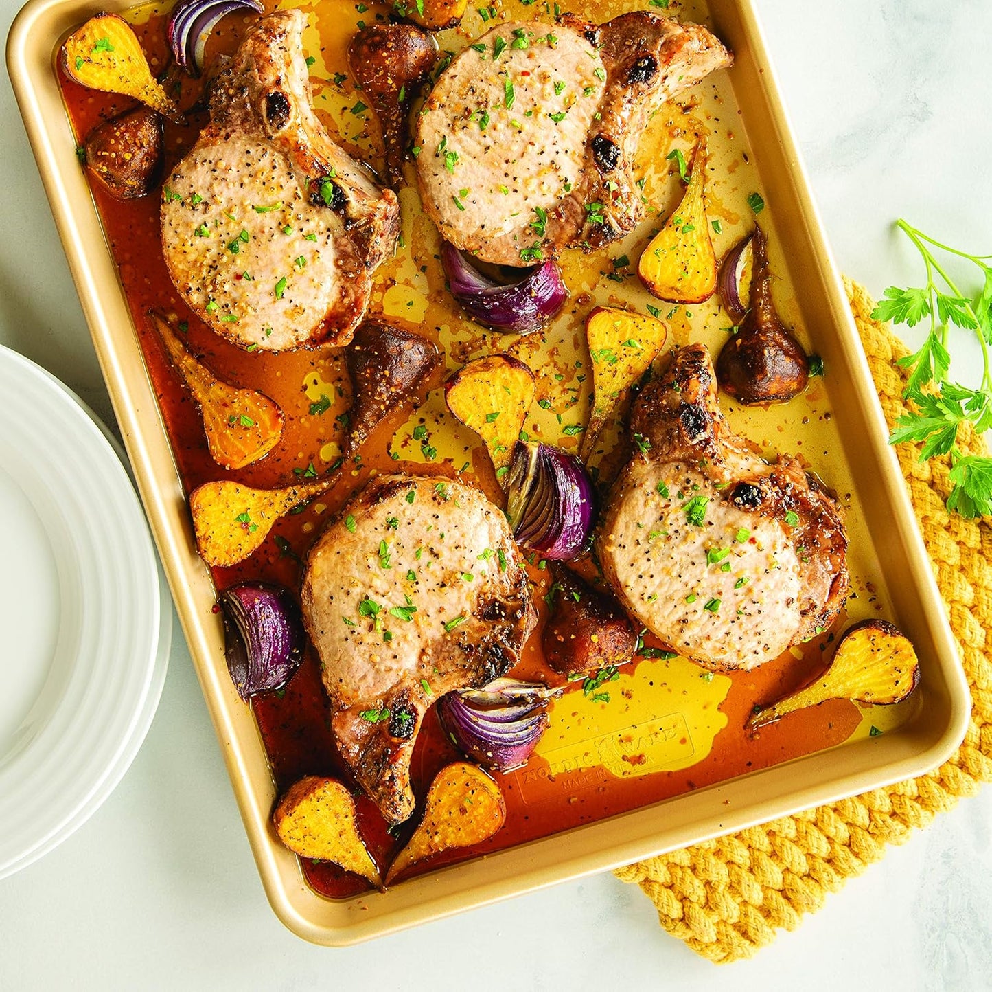 Nordic Ware Baker's Half Sheet - Non-Stick Aluminum Tray | 13" x 18" Size for Easy Baking