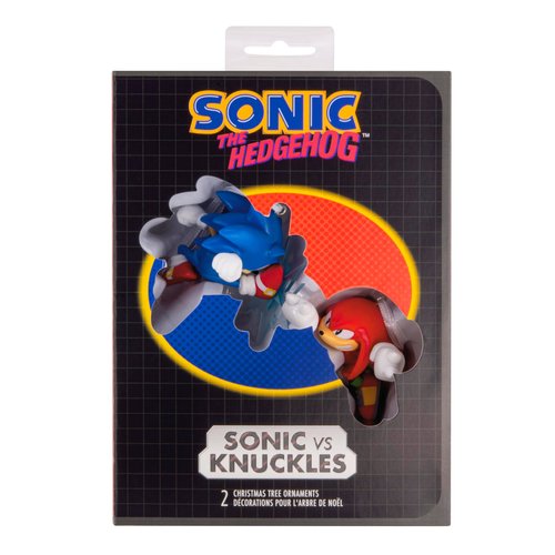 Hallmark Sonic The Hedgehog Sonic vs. Knuckles Christmas Ornaments, Set of 2, Gifts for Gamers