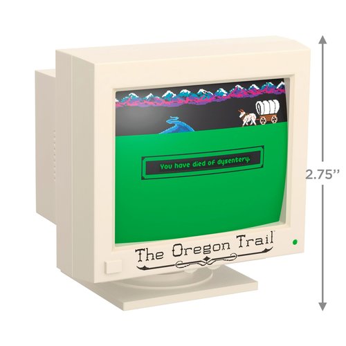 Hallmark Keepsake Christmas Ornament, The Oregon Trail with Light and Sound, Gifts for Gamers