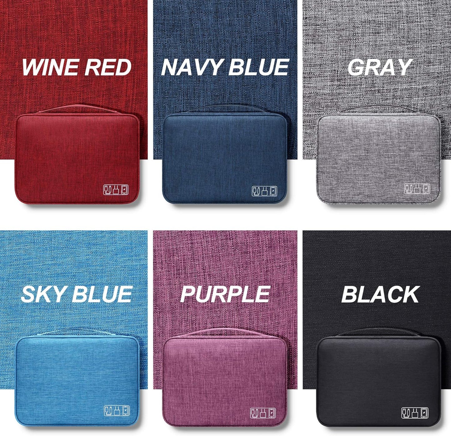 SELLYFELLY Electronic Bag Travel Cable Accessories Bag Waterproof Double Layer Electronics Organizer Portable Storage