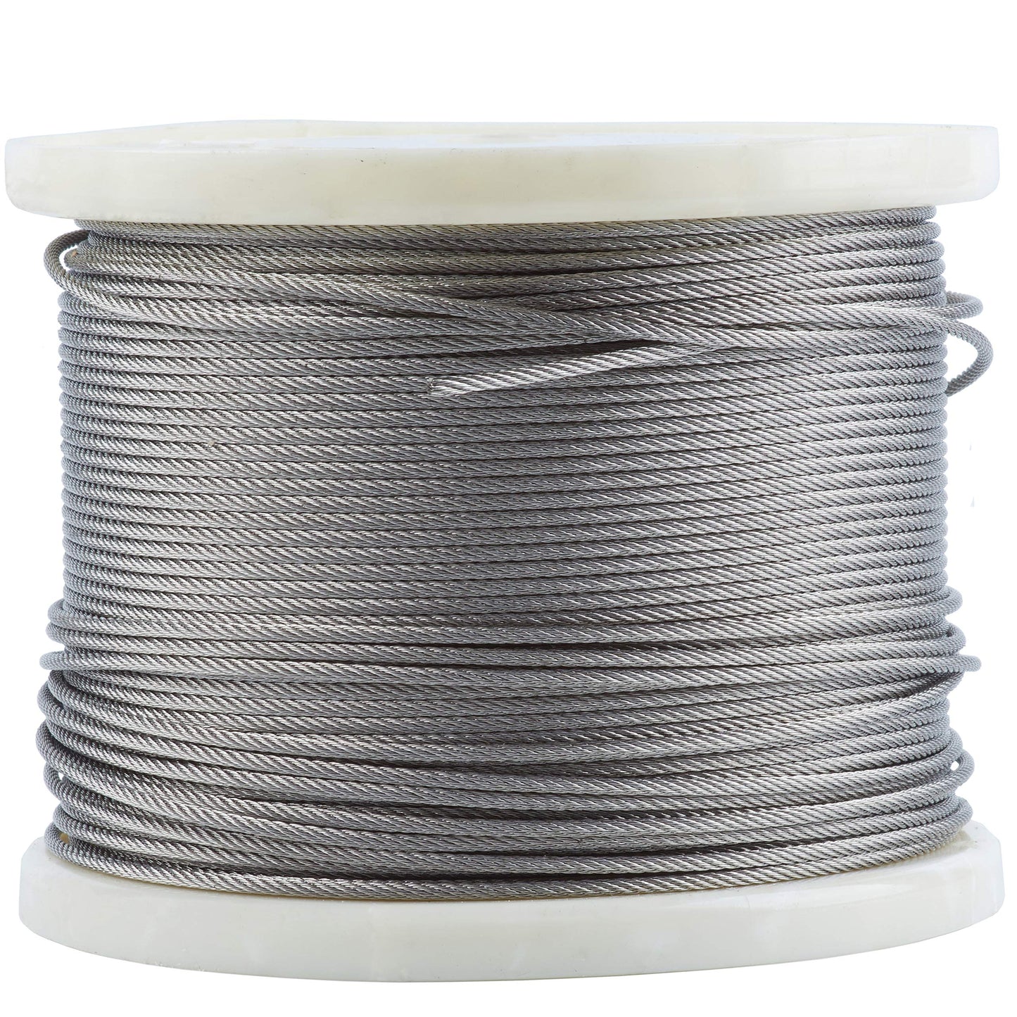Deck Man 1/8 inch T316 Stainless Steel Wire Rope for Cable Railing, Marine Grade (Silver, 500FT)