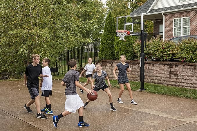 Silverback In-Ground Basketball Hoops, Adjustable Height Tempered Glass Backboard and Pro-Style Flex Rim. - Multiple Styles Available