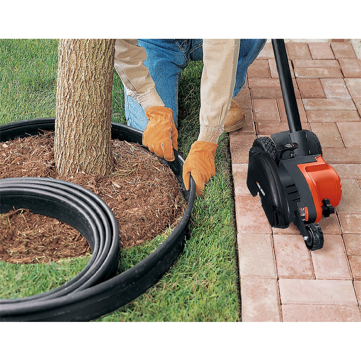 BLACK+DECKER Lawn Edger Trencher 2 in 1, 12 Amp 7.5 in. Electric Edger Lawn Tool for Landscaping and Trench Digger, 3 Height Settings, Corded (LE760FF)