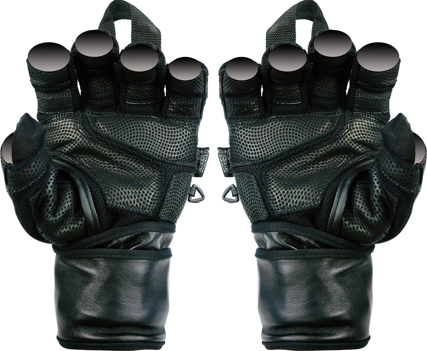 Epic Leather Gym Gloves with Built in 2" Wide Wrist Wraps Best Grip & Design for Weightlifting Power Lifting Bodybuilding & Strength Training Workout Exercises (RED, 2X-Large 9 5/8" - 10 1/2")