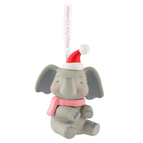 Hallmark Keepsake Christmas Ornament 2025, Baby Girl's First Christmas Elephant 2025
