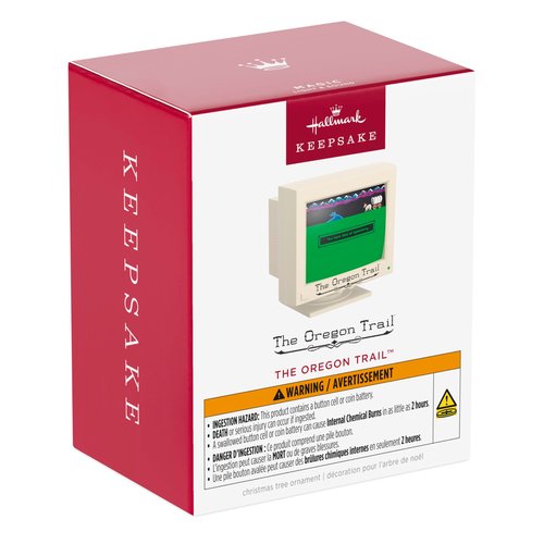 Hallmark Keepsake Christmas Ornament, The Oregon Trail with Light and Sound, Gifts for Gamers