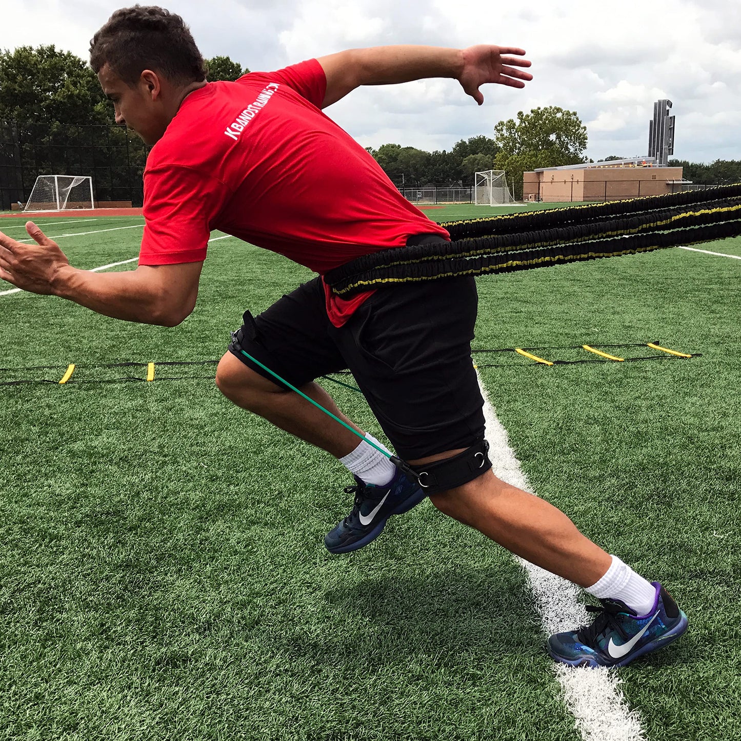 Kbands Victory Ropes - Up to 300 Pounds of Resistance for Anchored Or Release Acceleration Drills - Stretch Distance Up to 40 ft