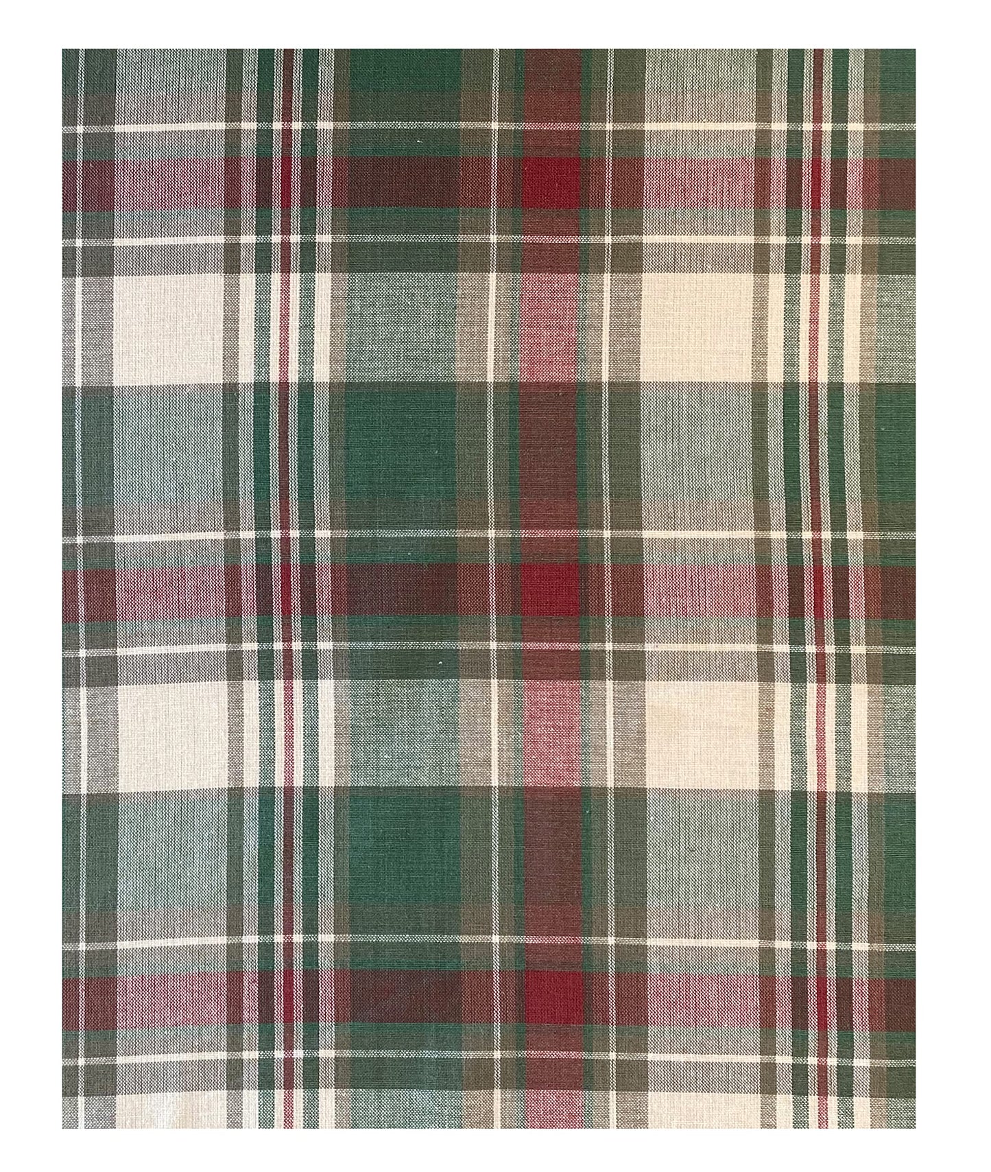 Trends Collection Christmas Cottage Plaid Cotton Weave Holiday Tablecloth, 60" x 102" Oblong/Rectangle