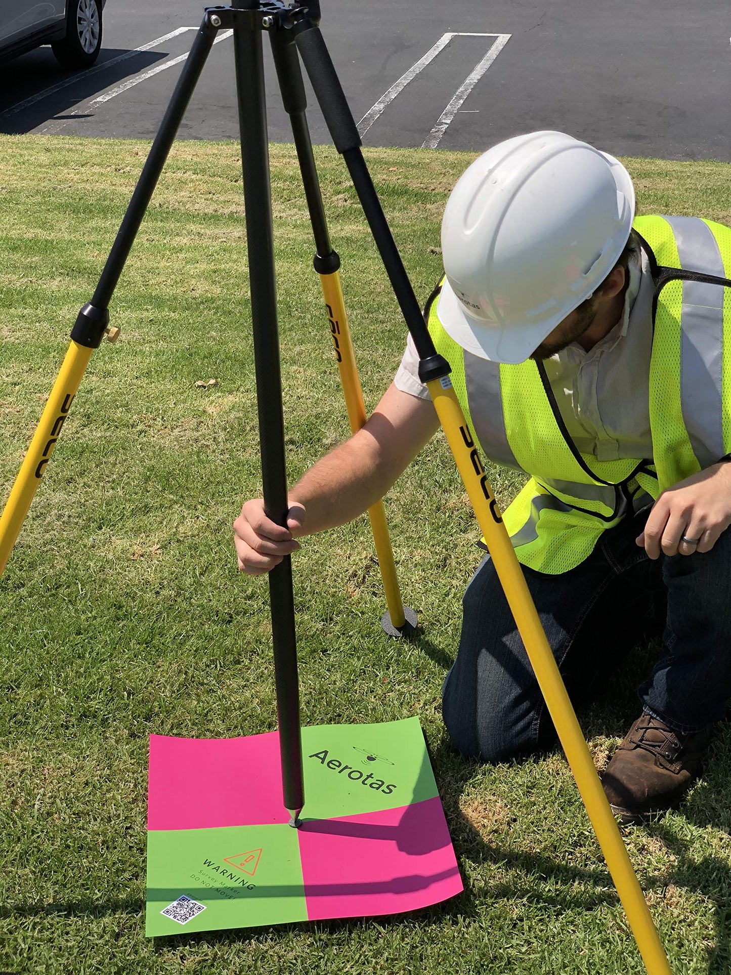 UAV Ground Control Points (GCPs)/Disposable Aerial Targets for Aerial Mapping & Drone Surveying (Pink & Green) (100 Pack)