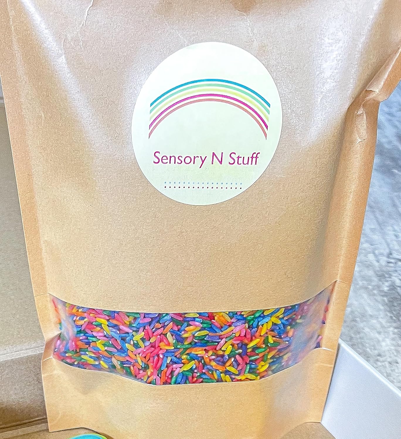 Rainbow Rice | Non-Toxic Sensory Bin Filler for Educational Play - 2 LB (4 Cups) - DIY Montessori Color Rice