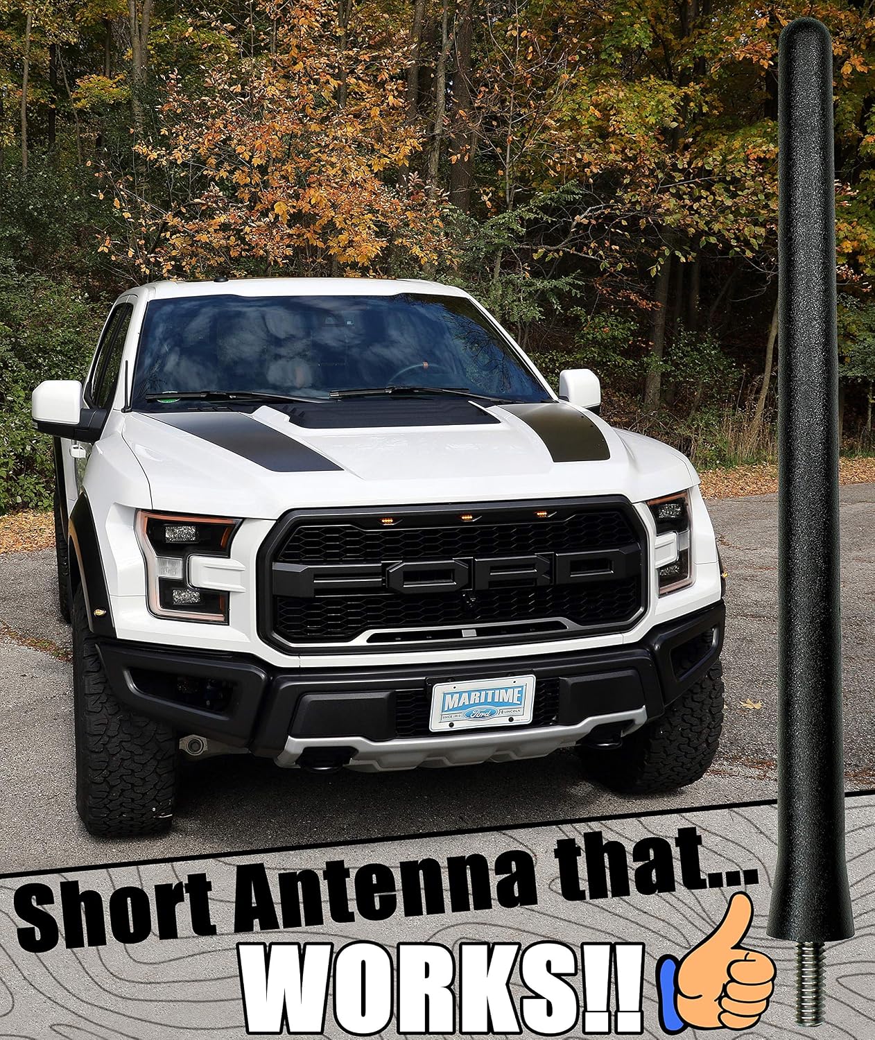 AntennaMastsRus 6 3/4 Inch (2006-2009) - The Original is Compatible with Pontiac Solstice - Car Wash Proof Short Rubber