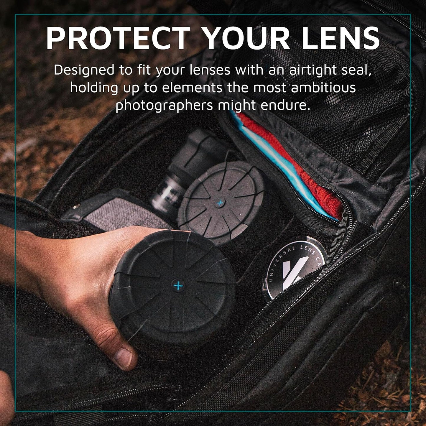 1 99% KUVRD - Universal Lens Cap, Version - Fits DSLR Lenses, Element Proof, Lifetime Coverage, Single