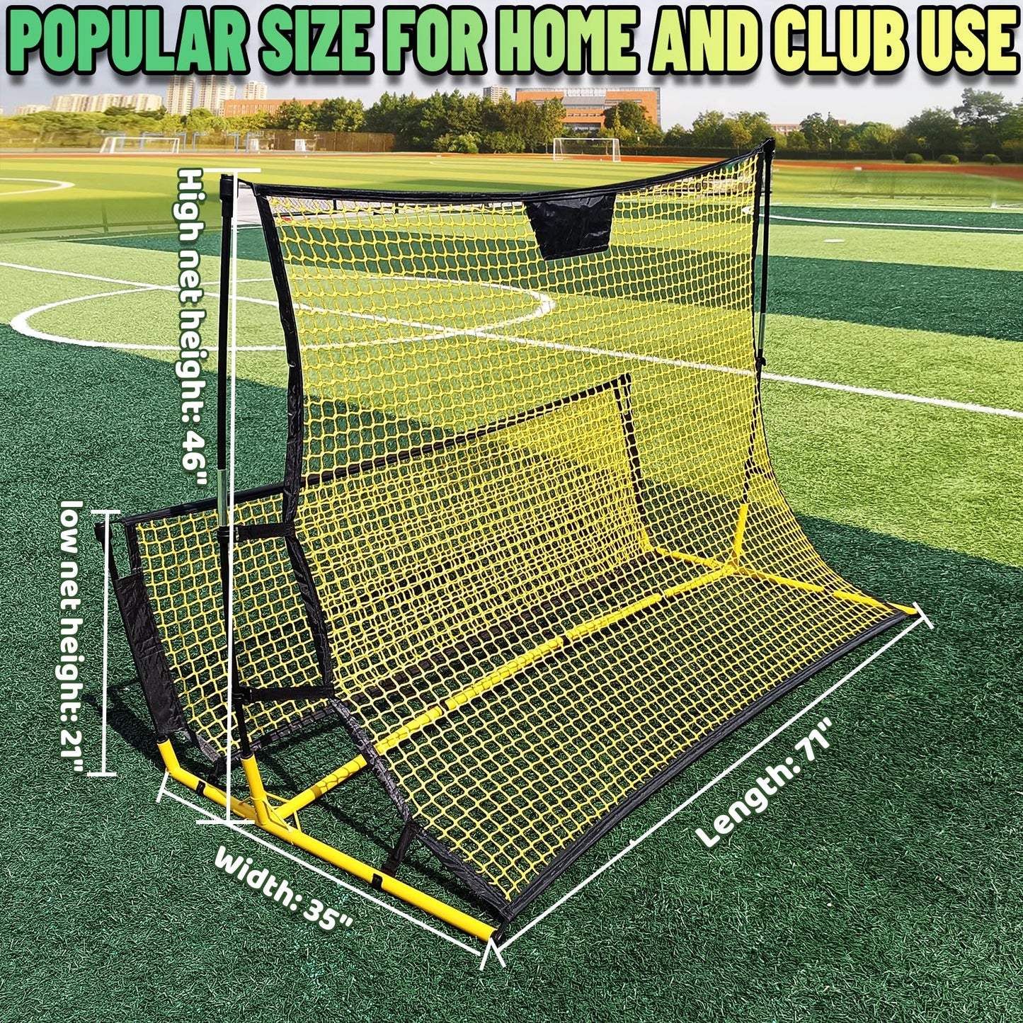 PreGymnastic Portable Soccer Rebounder with Carrying Bag, Dual-Sided Rebounder for Solo Passing, Receiving, Trapping Practice - Large & Small Rebound Net, Weather Resistant