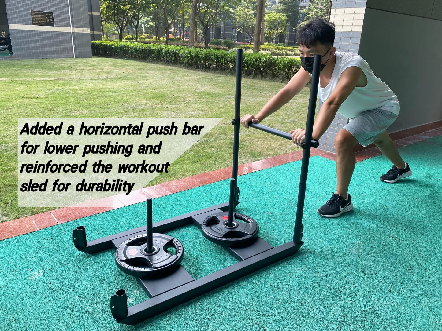 shikoyi Weight Sled for Training Push Pull Workout Sled Football Speed Training Equipment Fitness Sled for Athletic Exercise, Speed Improvement and Strength Training