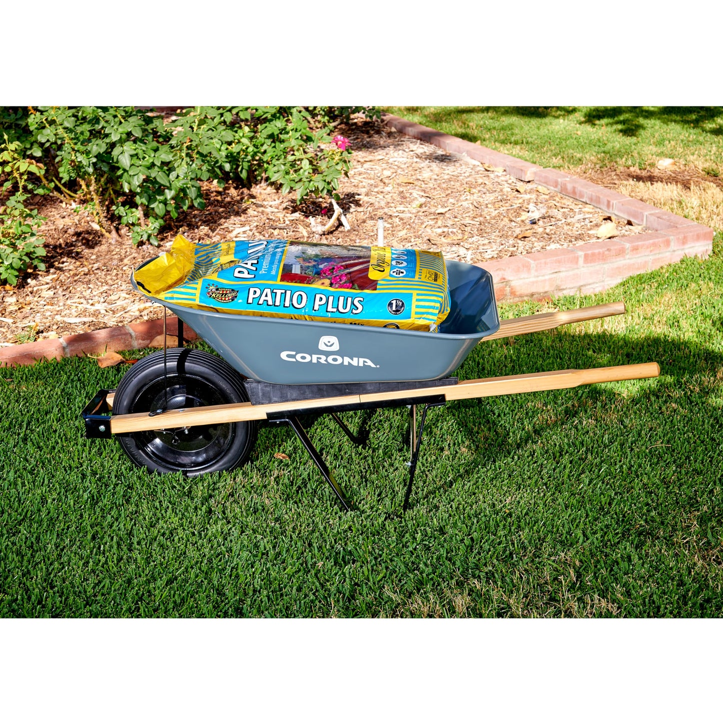 Corona Tools Wheelbarrow in a Box – 5 Cubic Foot Heavy Duty Garden Cart with 15” Flat-Free Tire for Gardening, Planting & Outdoor Use