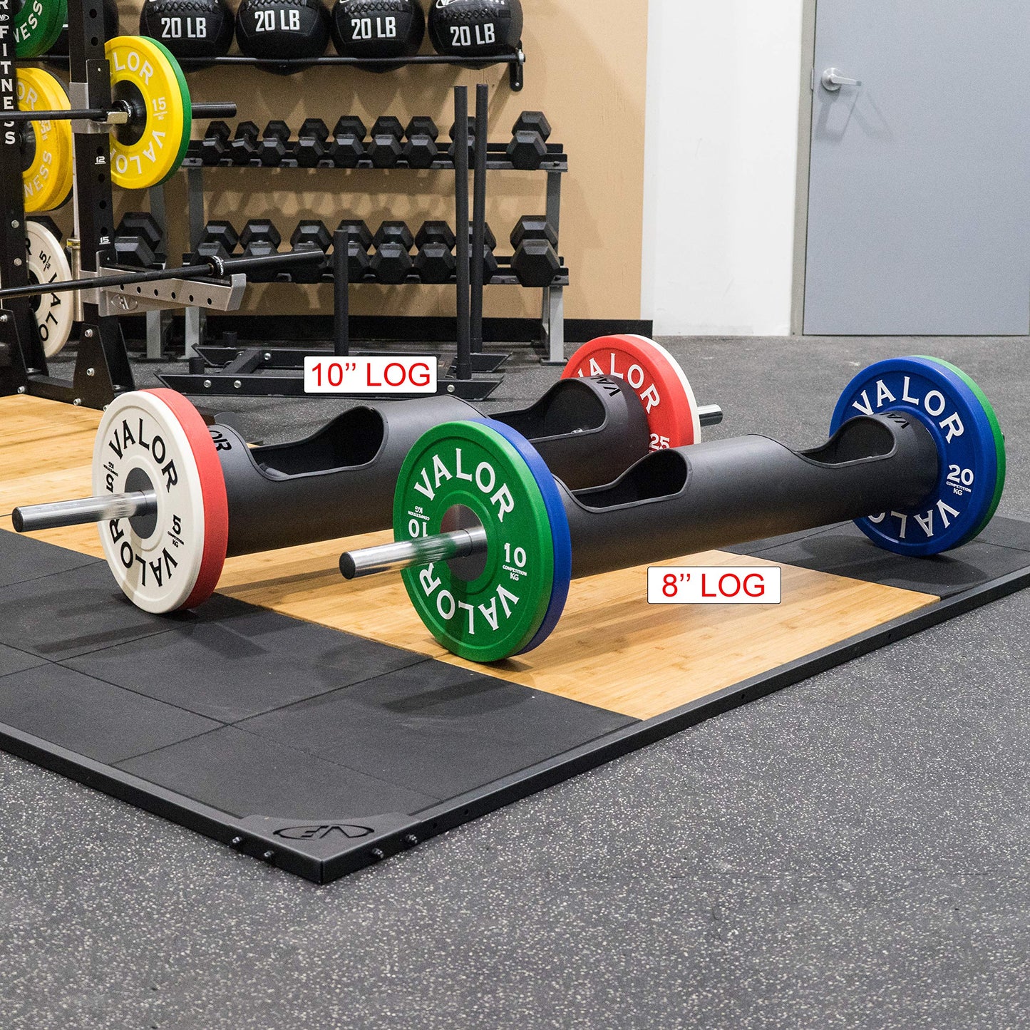 Valor Fitness 8 - Inch Strongman Log Barbell – Heavy-Duty Workout Log for Powerlifting, Press, Strength Training, and Competition Max Weight 500 lns