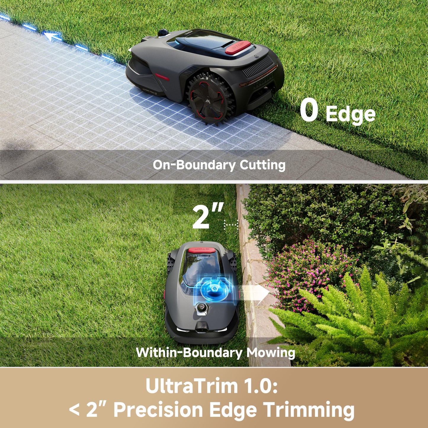 MOVA LiDAX Ultra 2000 Robot Lawn Mower with 4G for 0.5 Acre, No Wire No RTK+360° 3D LiDAR+AI Vision Auto Mapping, Zero-Edge Cutting, Cut Height 1.2"-3.9", 45% Slope, 150 Mowing Zones, Anti-Theft