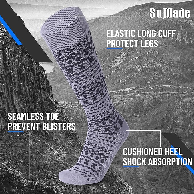 Waterproof Socks, Men Women Knee High Hiking Kayaking Socks 1 Pair