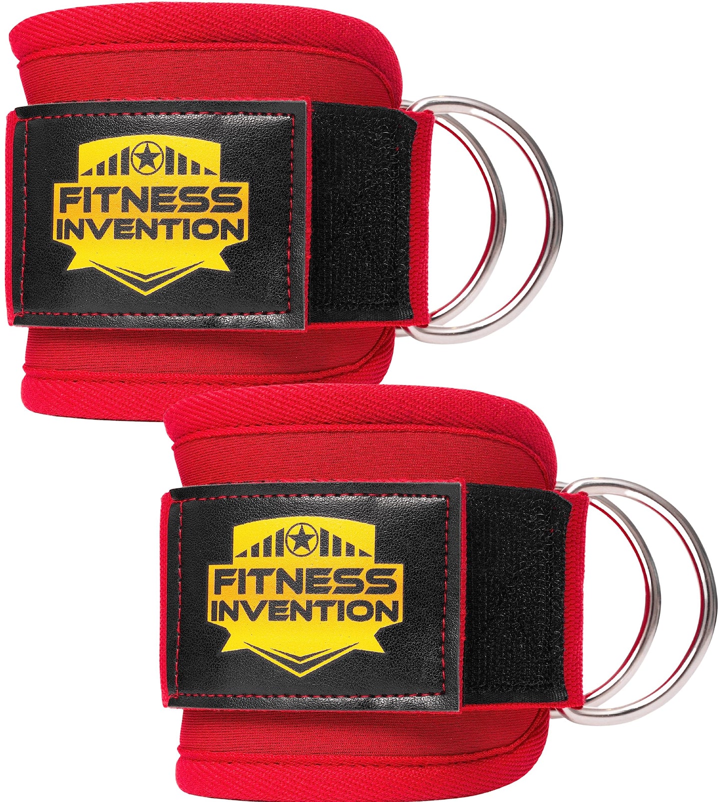 Fitness Invention Ankle Straps for Cable Machines (Pair) – Adjustable Padded Ankle Cuffs for Glute & Leg Workouts – Kickbacks, Leg Extensions, Hip Abductors & Lower Body Exercises