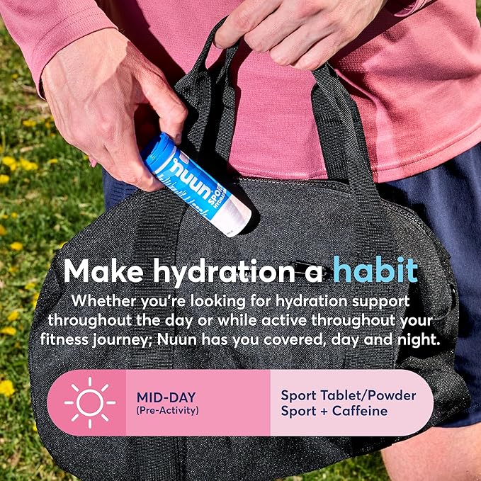 Nuun Sport Electrolyte Tablets with Magnesium, Calcium, Potassium, Chloride & Sodium, Gluten Free & Vegan, Grape, 8 Pack (80 Servings Total)