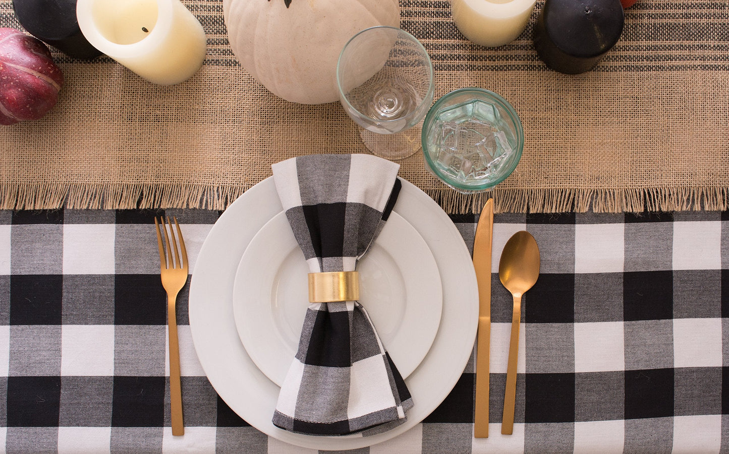 DII Buffalo Check Collection, Classic Farmhouse Tablecloth, Tablecloth, 60x84, Black & White