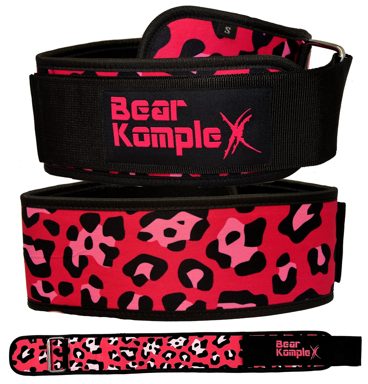 Bear KompleX 4" Straight Weighlifting Belt for Powerlifting, Squats, Weight Training and More. Low Profile with Super Firm Back for Comfort