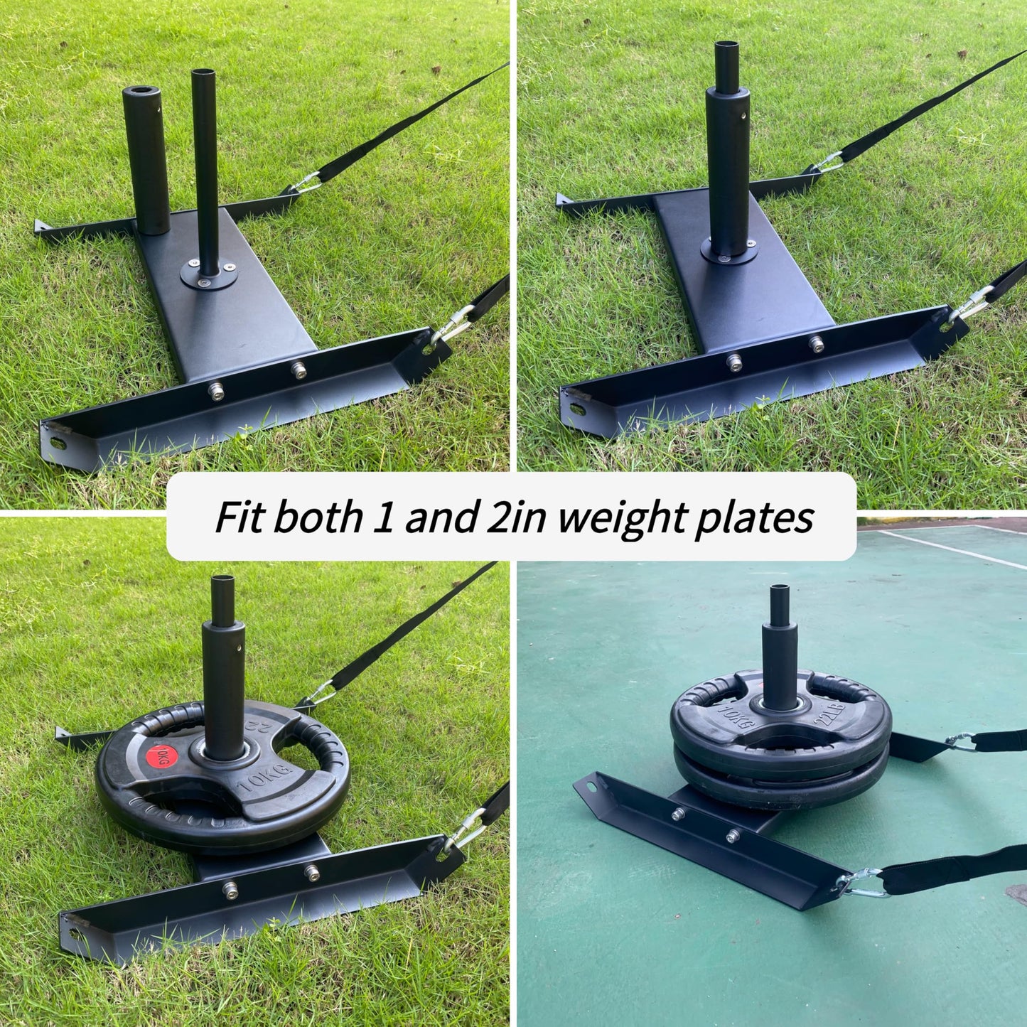 Heavy-Duty Angled Steel Weight Training Sled - Durable Workout Sled for Fitness, Athletic Strength Training & Football Speed Drills