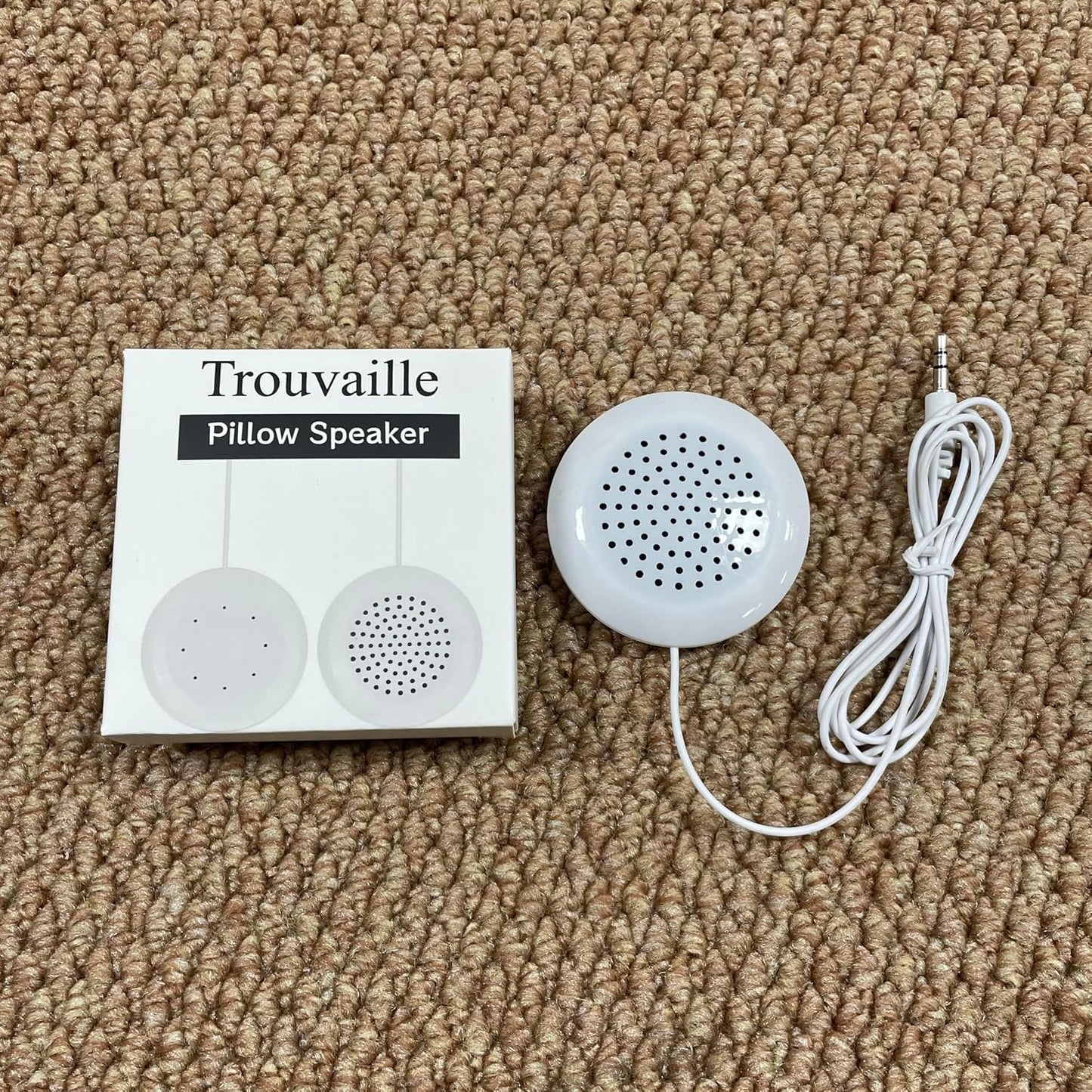 TROUVAILLE 3.5mm MP3/MP4 Pillow Speaker, Mini DIY Stereo Speaker for Mobile Phone Portable CD Player, Unique Soft Sound