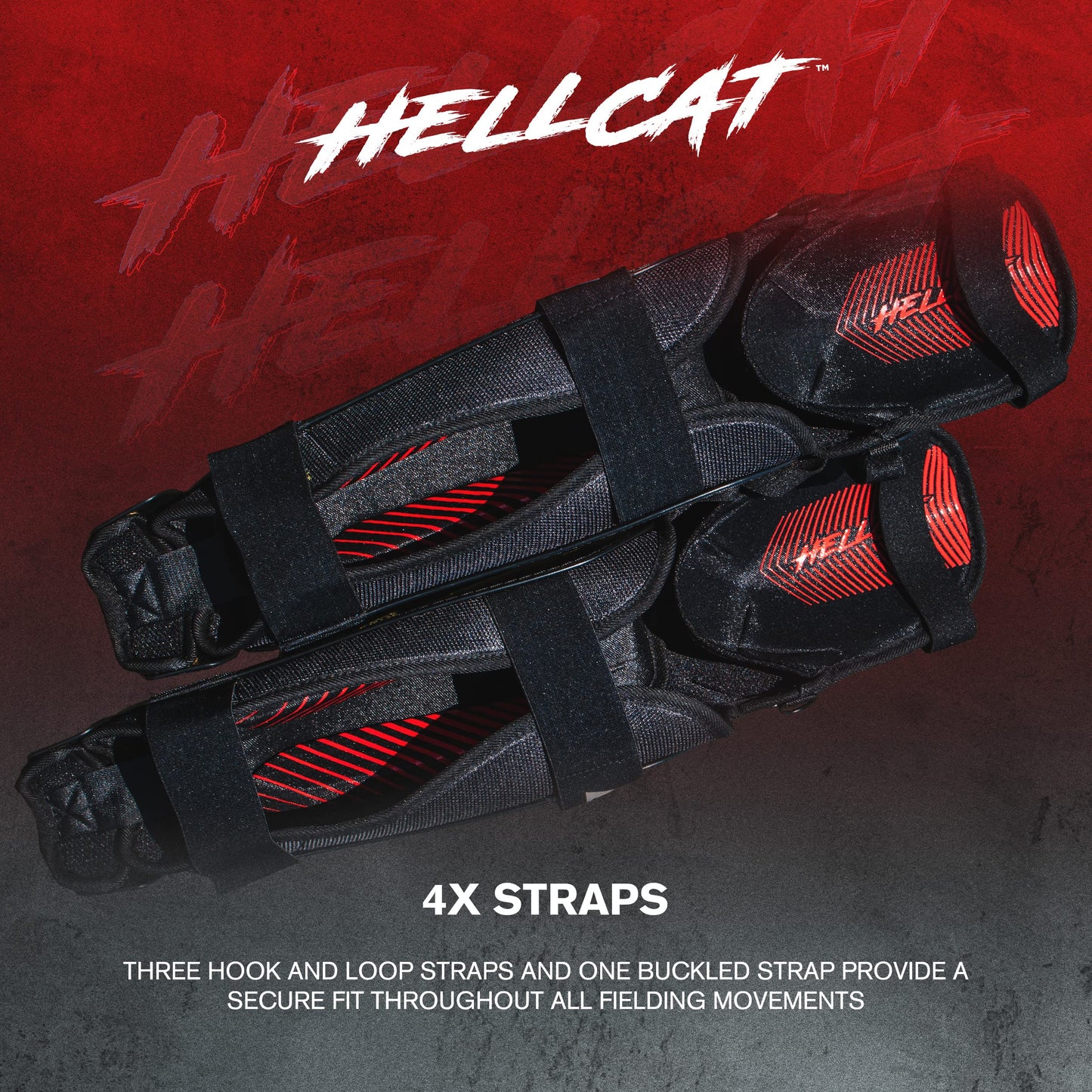 Easton | Hellcat Slowpitch Softball Leg Guards | L/XL | Black, L/XL | 16.5" (Knee to Ankle)