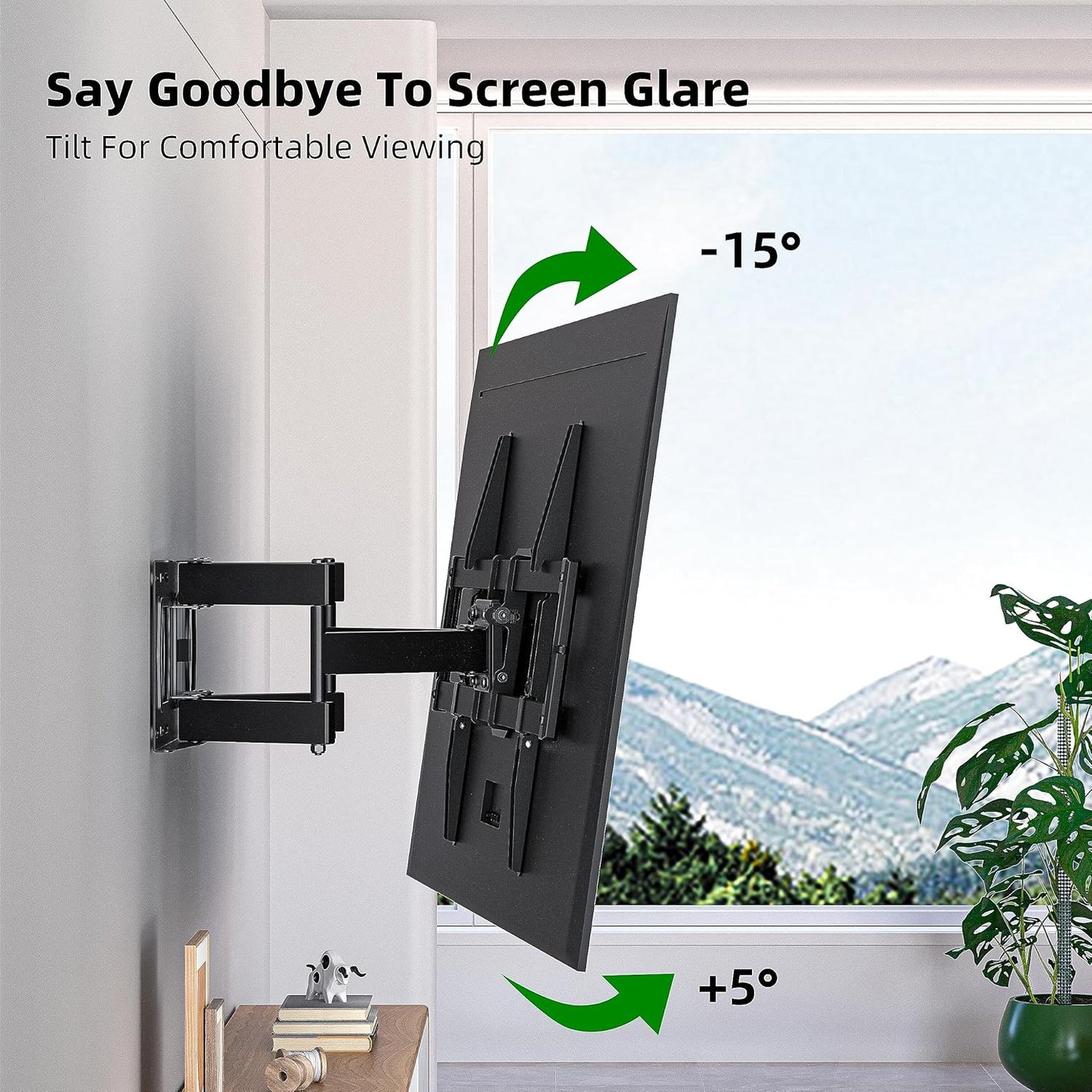 USX MOUNT Full Motion TV Wall Mount - Swivel & Tilt Bracket for 37"-84" TVs | Max VESA 600x400mm, 120 lbs Capacity