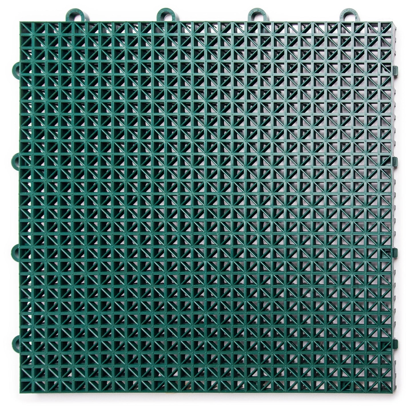 Big Floors DuraGrid Deck Tiles, Interlocking Outdoor Tiles for Patio, Self-Draining, UV-Resistant, Water-Resistant Modular Flooring, Easy Install, 40 Pack, Evergreen