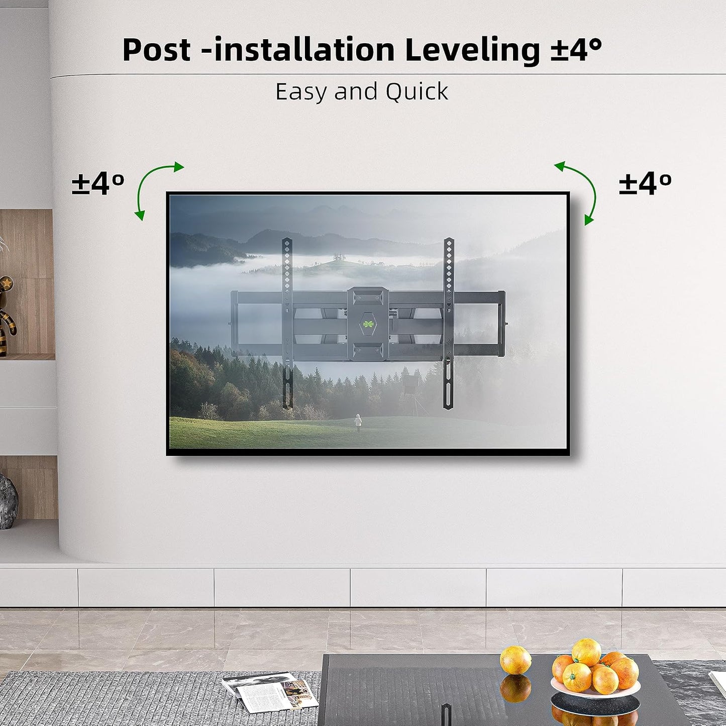 USX MOUNT Full Motion TV Wall Mount - Swivel & Tilt Bracket for 37"-84" TVs | Max VESA 600x400mm, 120 lbs Capacity